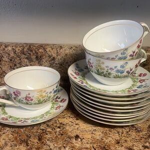 Floral Tea Cup and Saucer Set